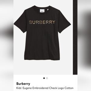 Burberry Black Kids' Embroidered T-Shirt